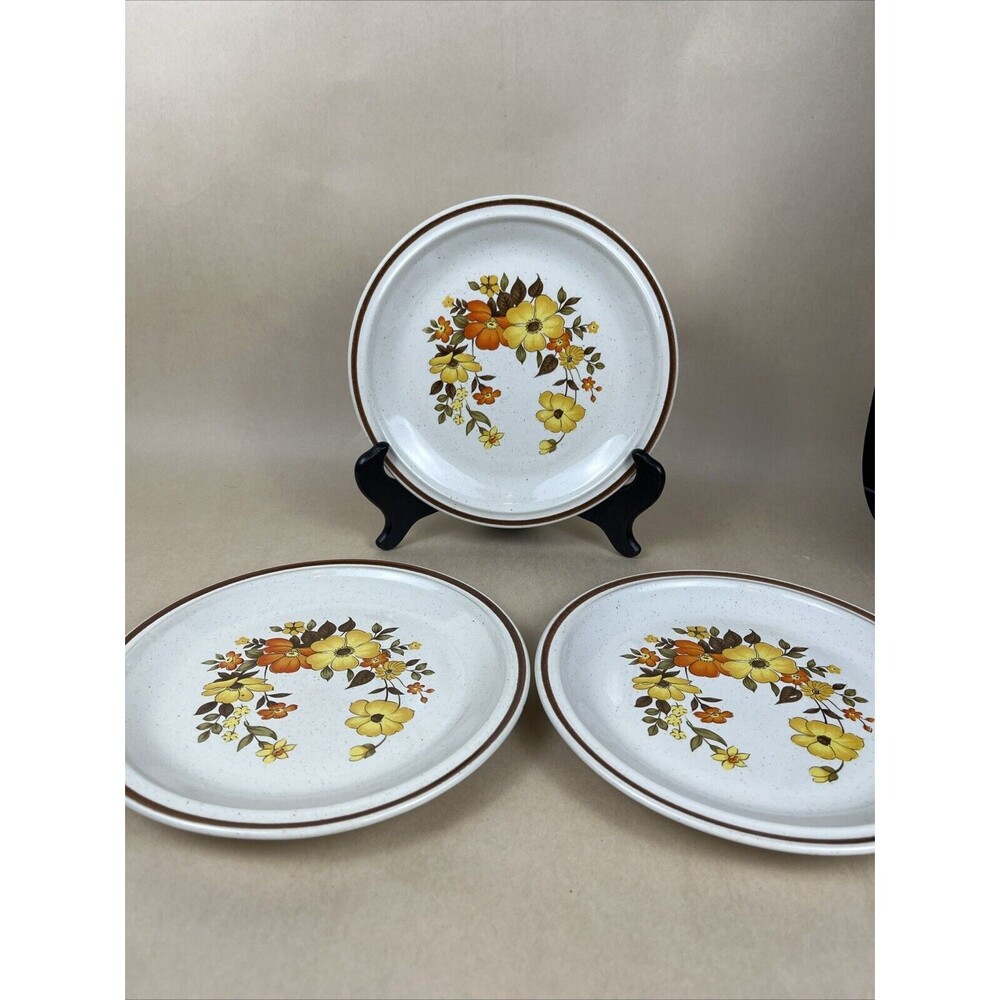 3‎ Casual Elegance Hearthside Stoneware Chablis Salad Plate 7.5” Retro Japan